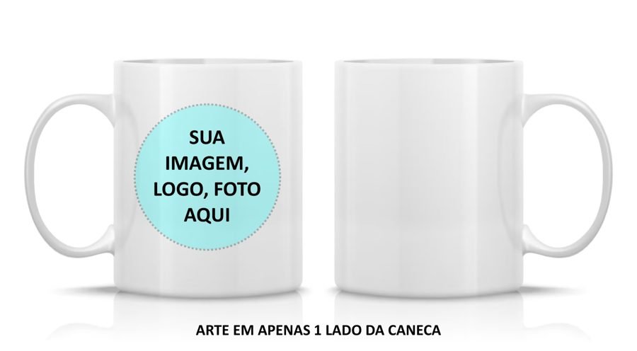 Caneca com arte em apenas 1 lado