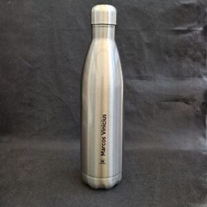 Squeeze inox personalizado, foto real do trabalho da Lembranceria em Campinas (1)