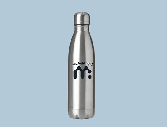 Squeeze Inox Personalizado com Logo para Empresa